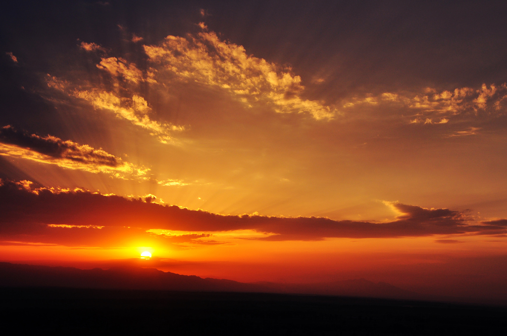 山乡夕照 摄影 梁杰