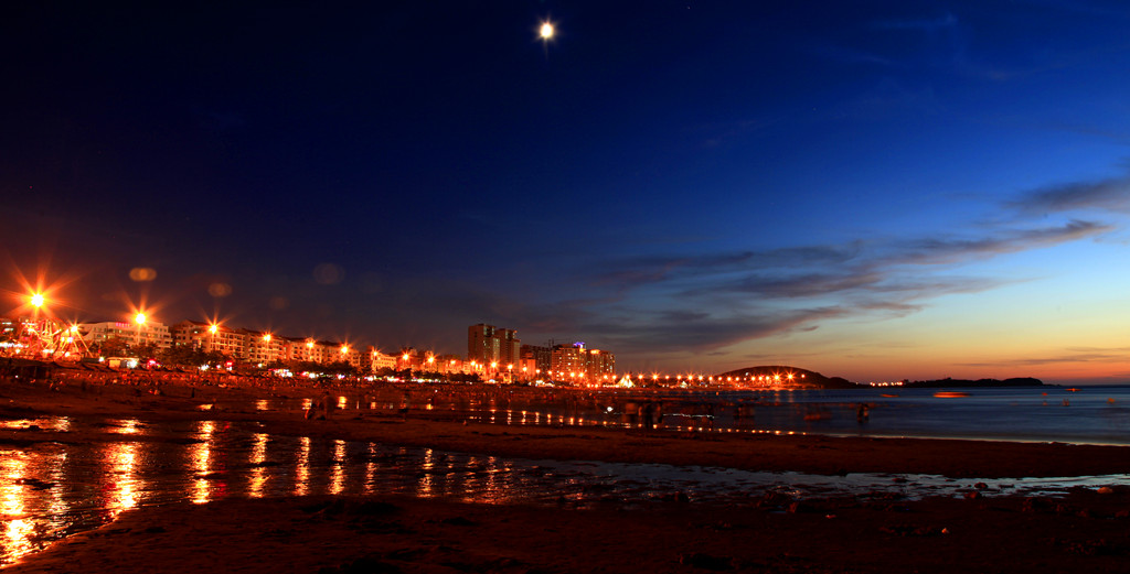 海水浴场夜景 摄影 杨老根