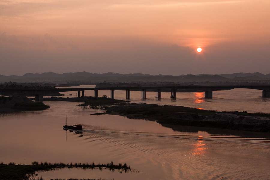 夕阳大渡河1 摄影 lqtxgy