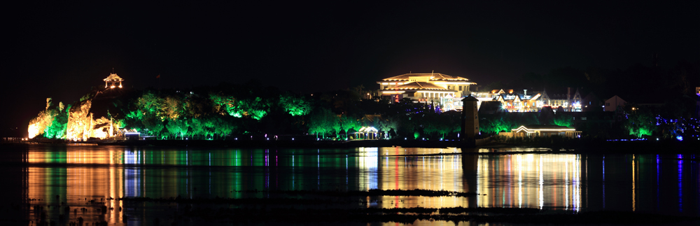 北戴河鸽子窝公园夜景 摄影 淡--墨