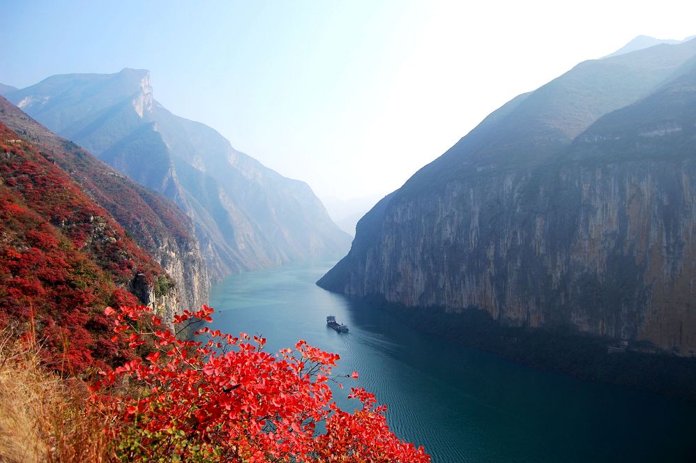 需要这种效果的高清图片，秋天的夔门。18980816698， 摄影 hexiaofeng