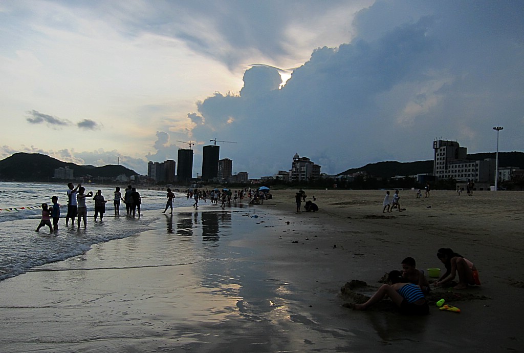 黄昏的海滩 摄影 盛夏明月