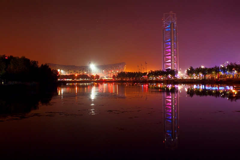 十一鸟巢夜景 摄影 我摄我思