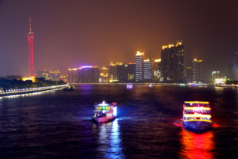 珠江夜景 摄影 清风水波