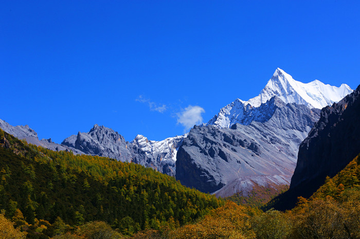 亚丁风光--圣洁的雪山 摄影 千万孤独