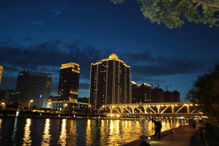 海河夜景一组 摄影 智闲智慧