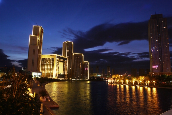 海河夜景 摄影 智闲智慧