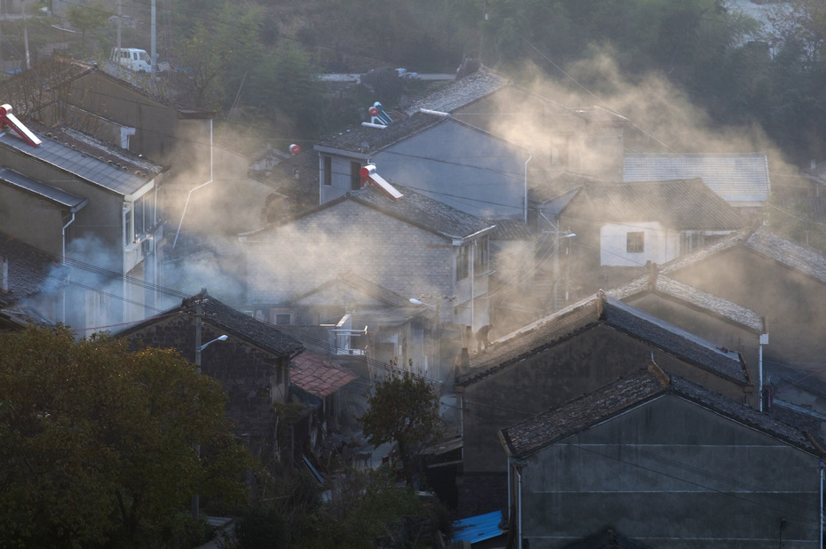 山村的清晨 摄影 老黄牛.