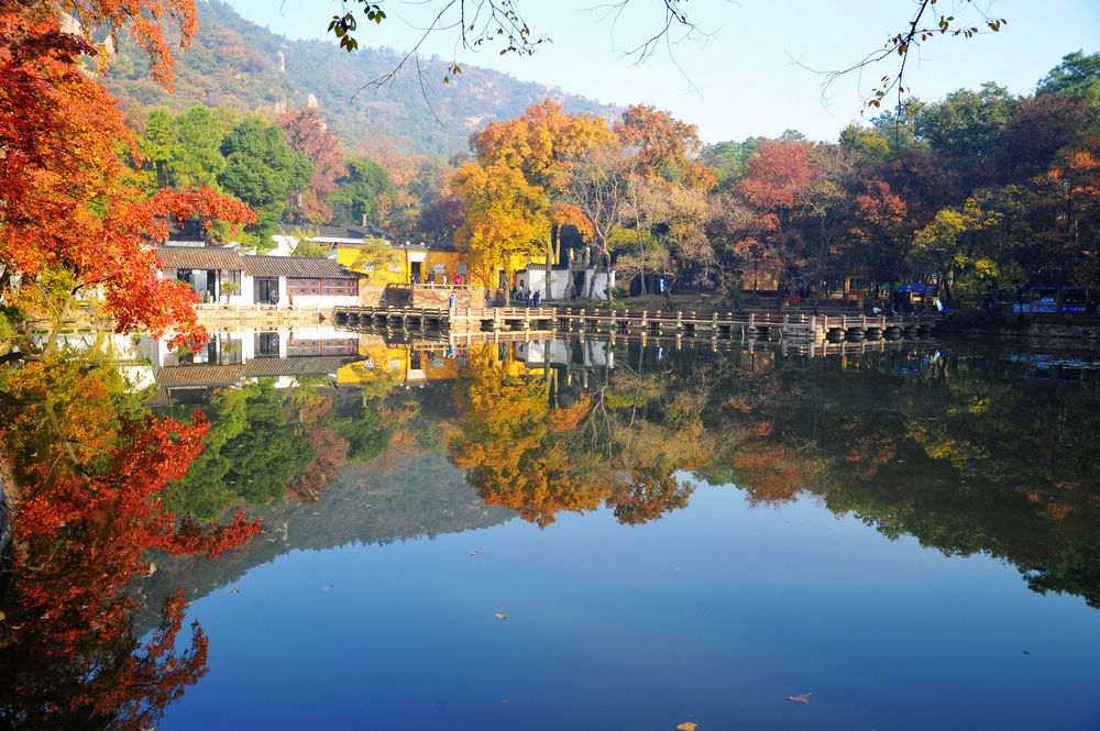 天平红枫 摄影 近山远水