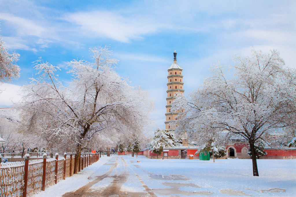 雪景 摄影 静静的小溪