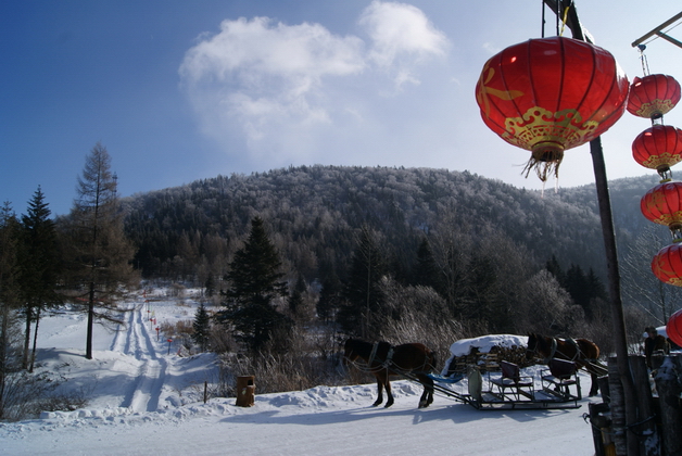 清澈雪乡 摄影 时间格栅