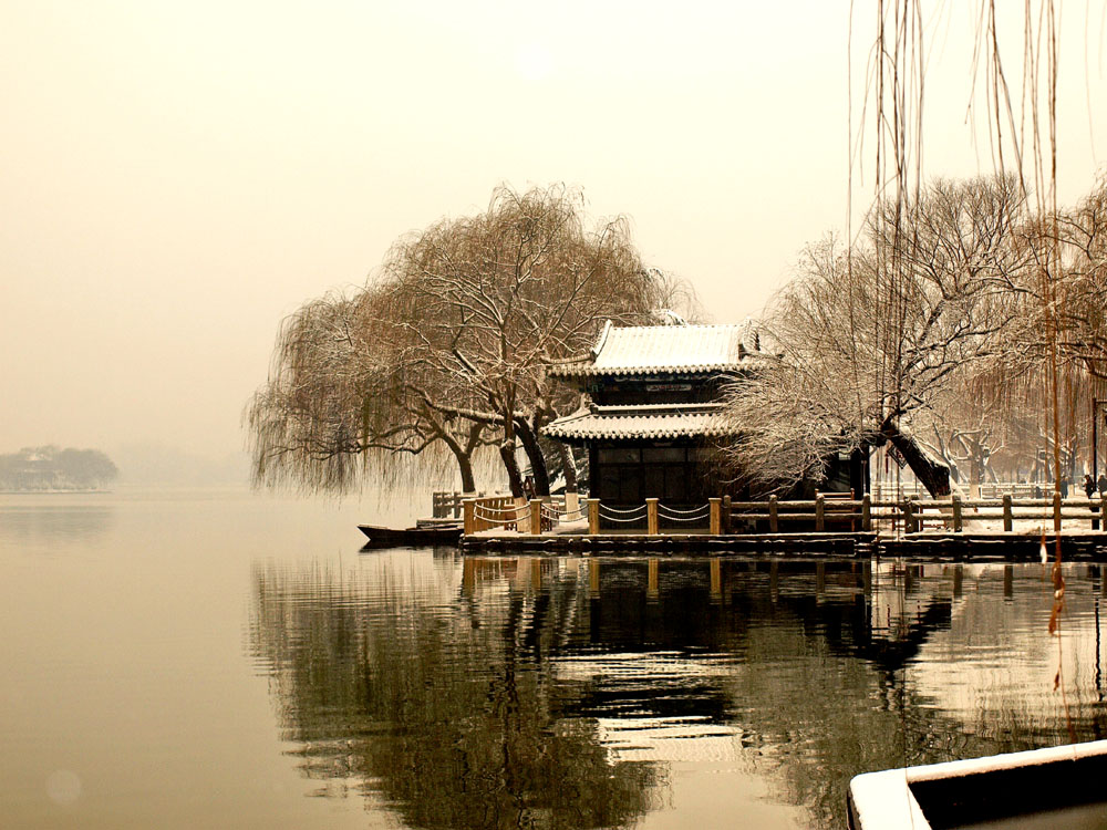 济南的冬天-3  明湖雪景 摄影 泉城古月