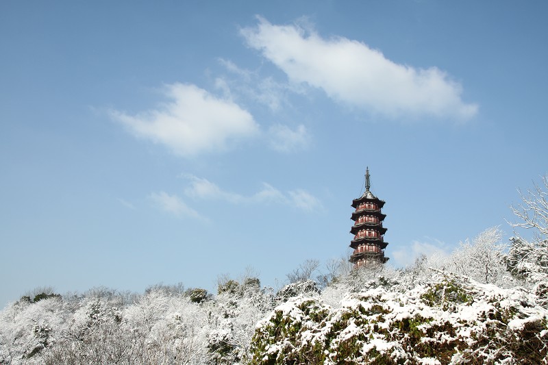 雪霁智标塔 摄影 子乐