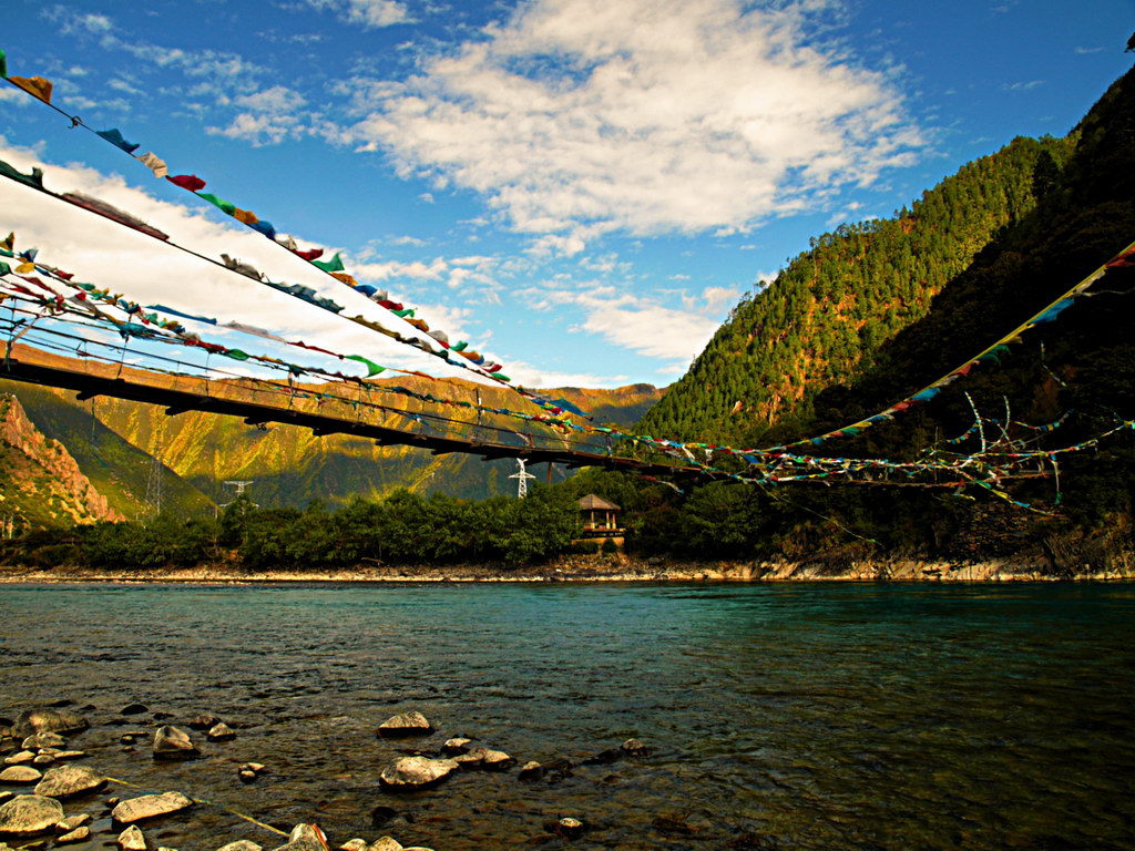 西藏风情（28）藏桥遗梦 摄影 shine2012