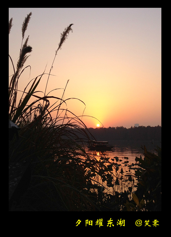 夕阳耀东湖 摄影 笑霁