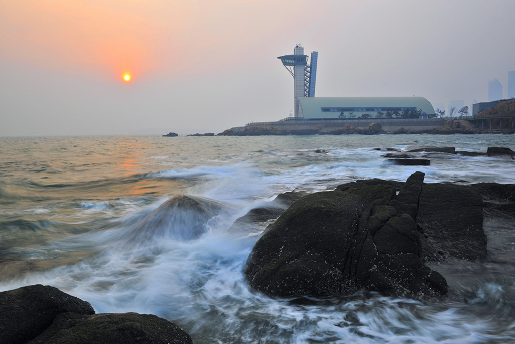 海浪与落日 摄影 快乐旅途9670