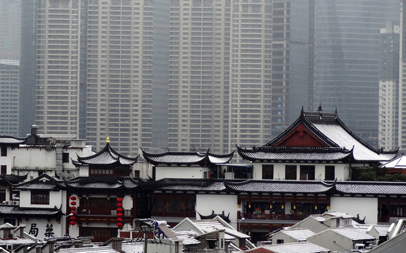 雪中城廓 摄影 山丘人