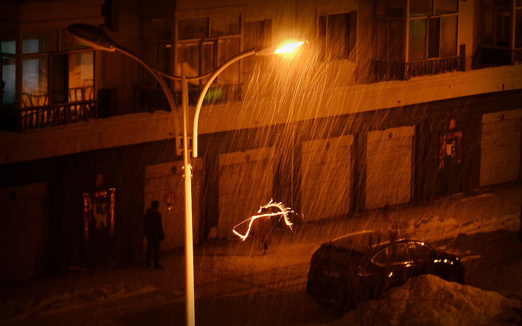 雪夜童趣 摄影 魡蓊