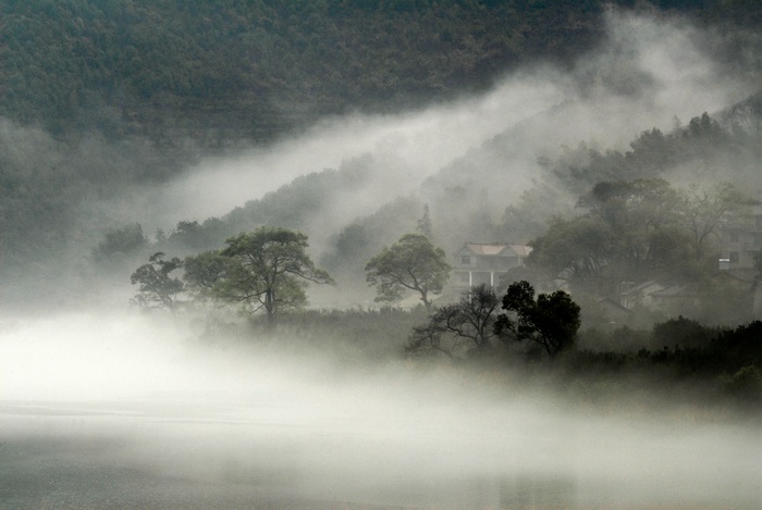 雨后山村 摄影 烂柯山