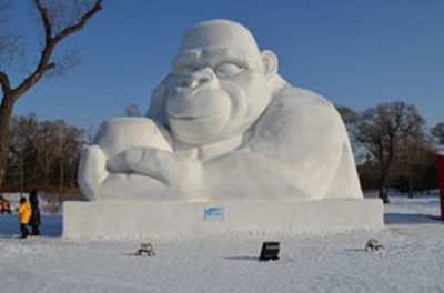 雪雕 摄影 铁路大哥