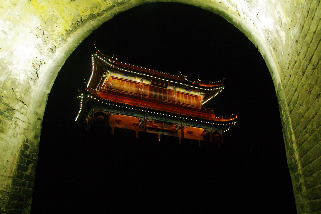 荆州古城墙夜景 摄影 达士