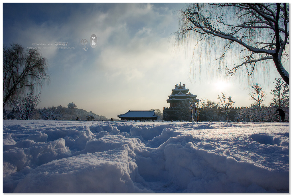 雪中角楼 摄影 倾心光影