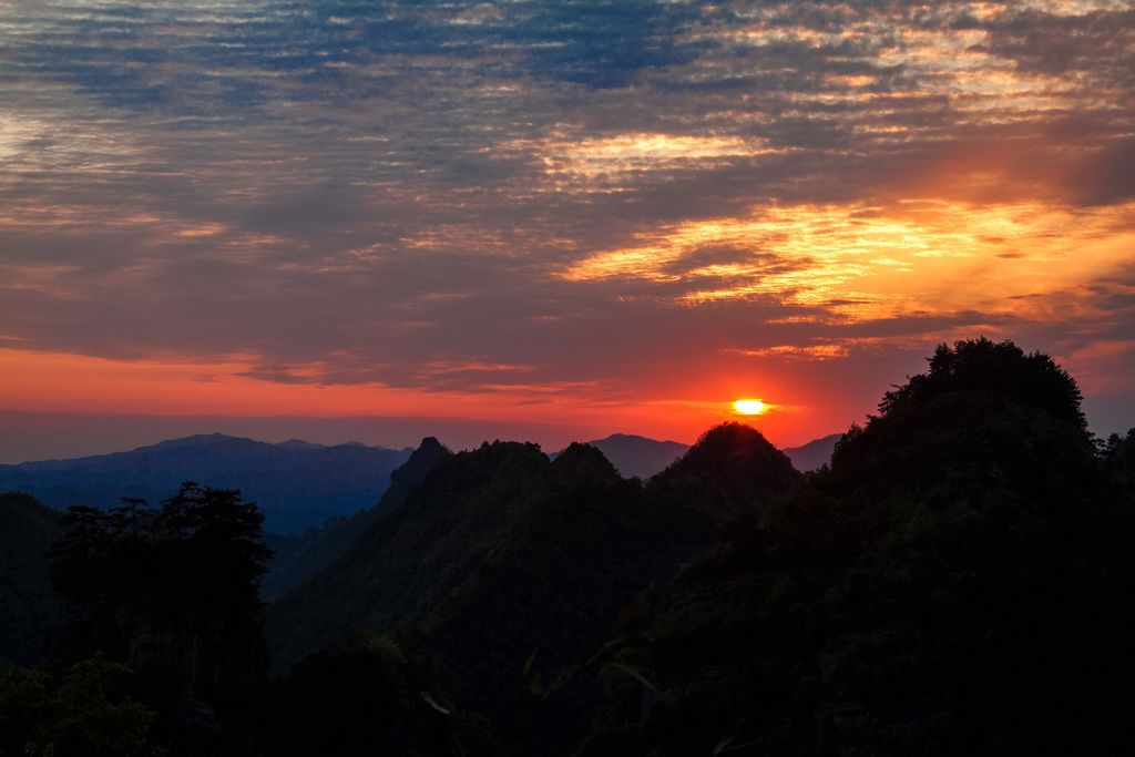 夕阳如火 摄影 上虞鲁班