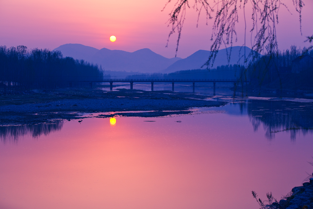 沂河晨曦 摄影 缤纷视界