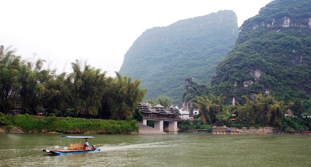 桂林阳朔风光5（送客船） 摄影 三届