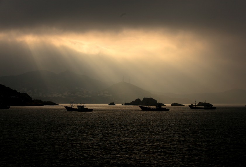 浙江枸杞岛--渔归 摄影 一枚青橄榄