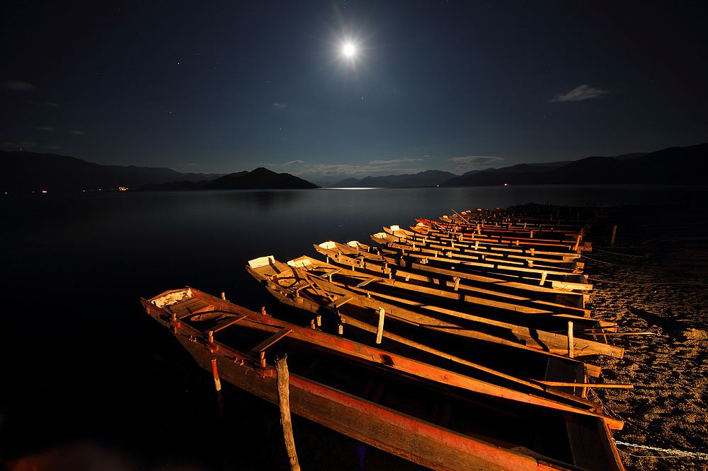 泸沽湖的夜 摄影 摄之天涯