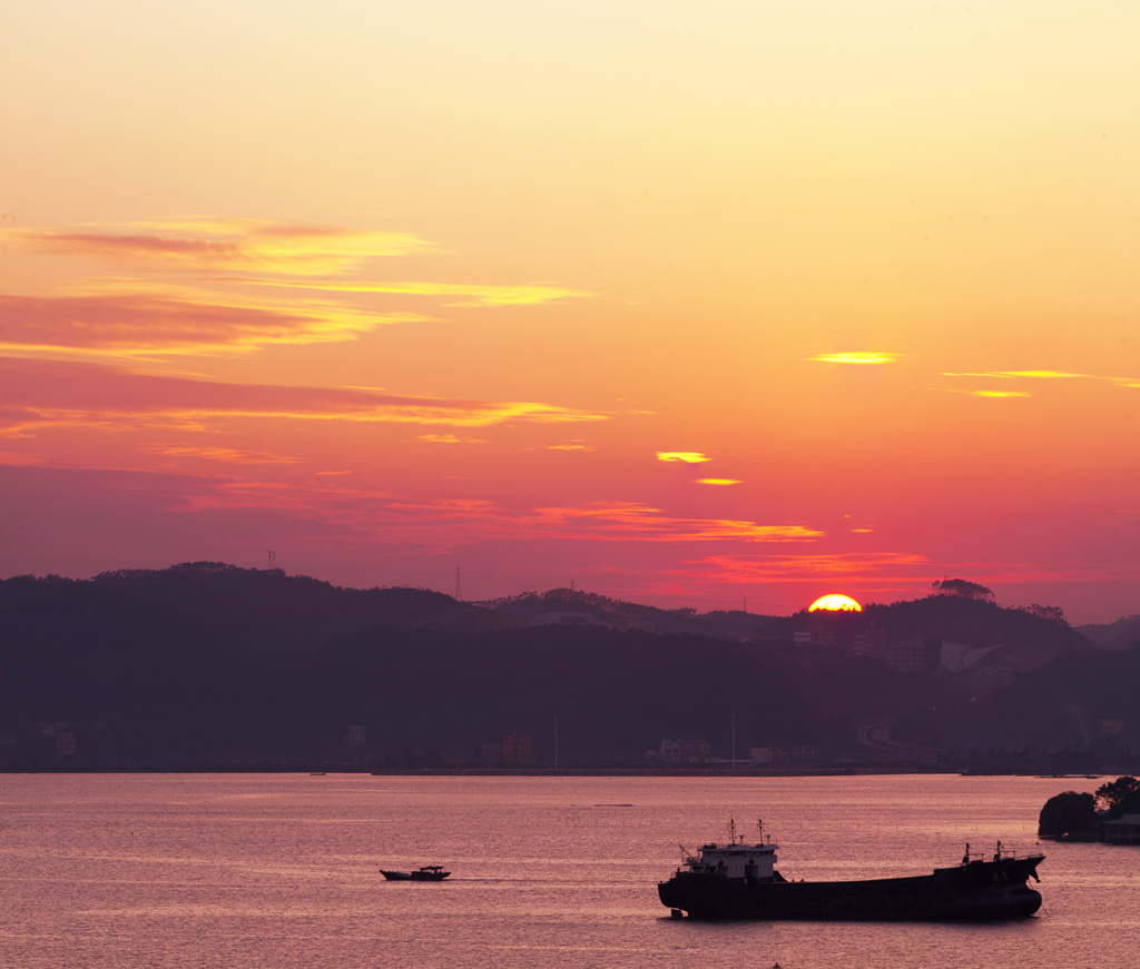 夕阳西下 摄影 车符