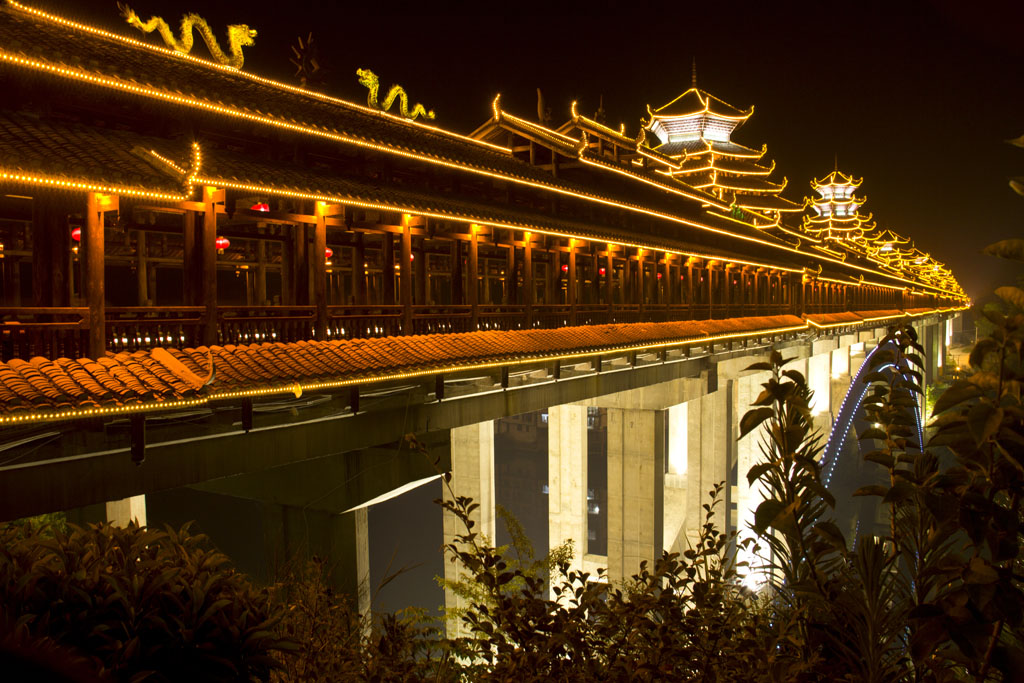 三江风雨桥夜景 摄影 奇虎南侠