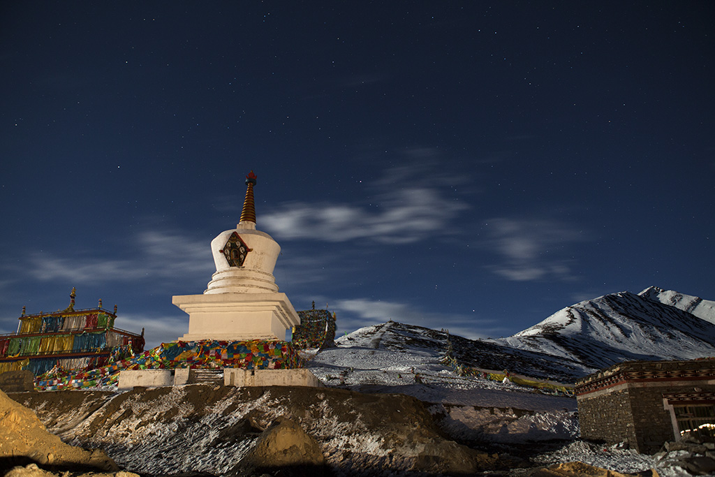 夜幕折多山 摄影 康定情歌