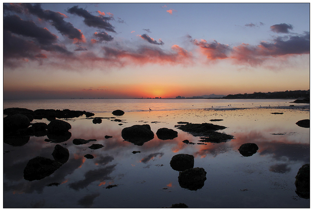 夕照海湾 摄影 冰峰雪莲