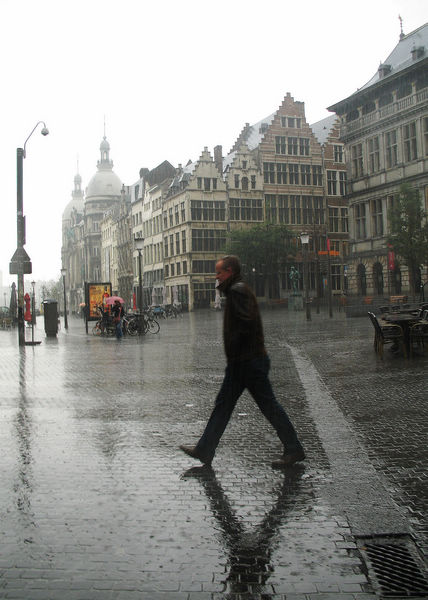 在雨中 摄影 大可也