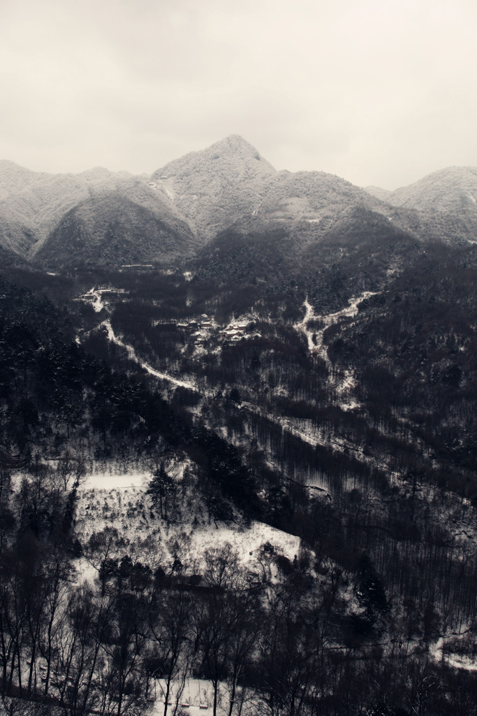 天水麦积山雪景 摄影 禅茶喵