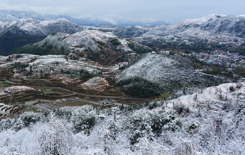 山岙薄薄春雪 摄影 茗岙忠