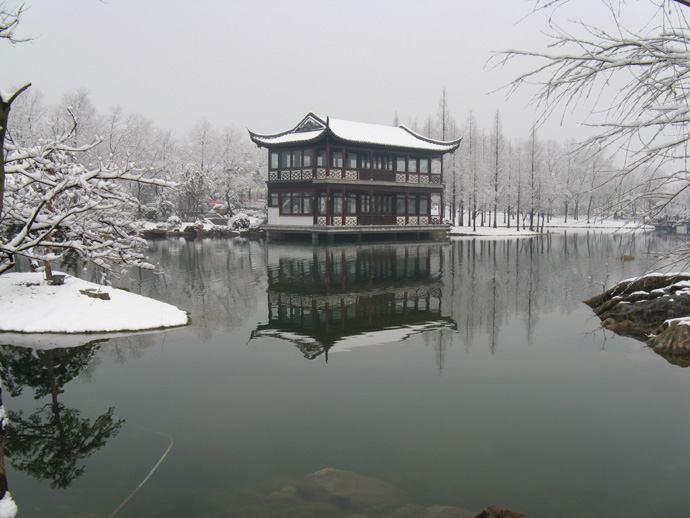 雪中彭祖园 摄影 采怜王子