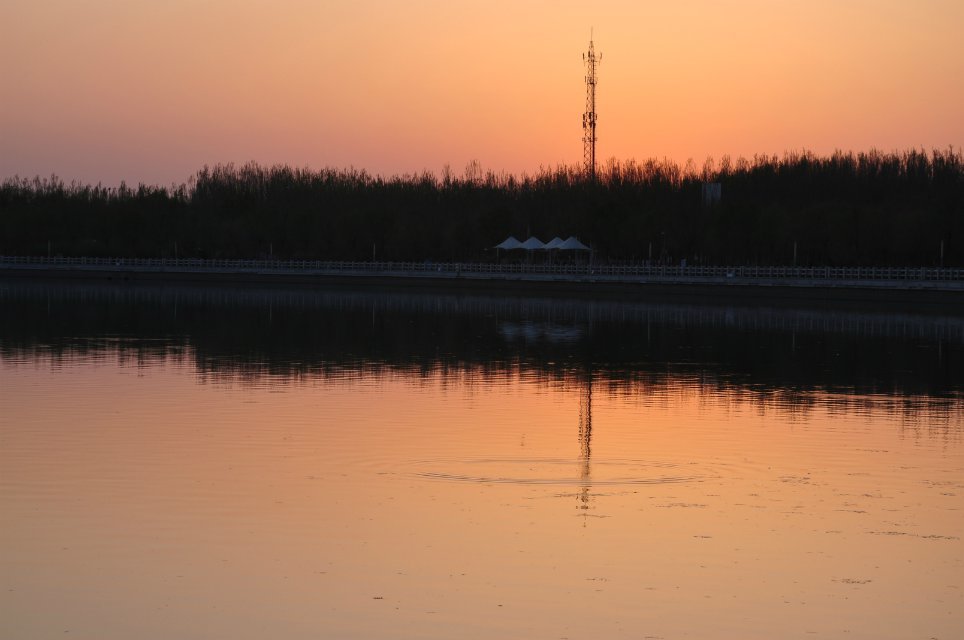 夜晚的乘风湖 摄影 青风树影