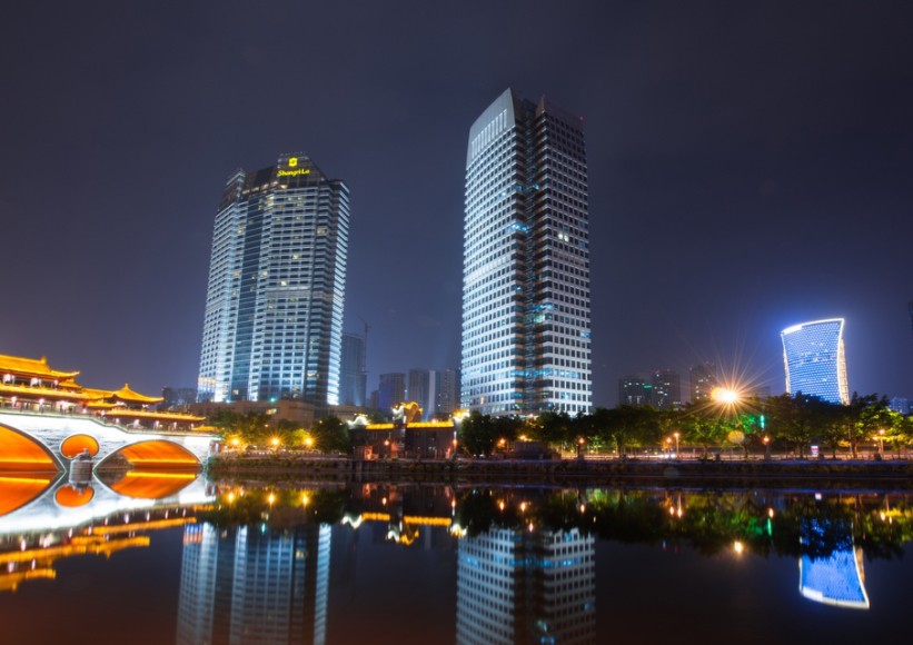 成都市夜景 摄影 古风易