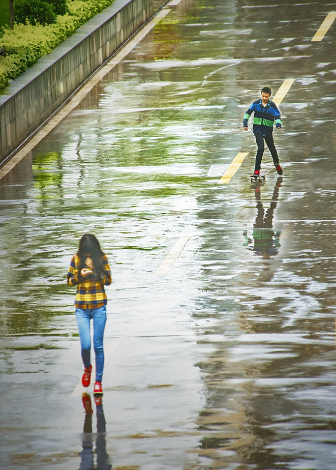 雨中趣 摄影 大山风