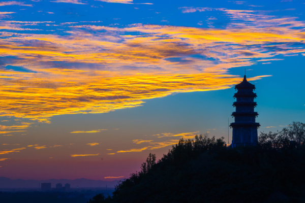 夕照灵塔 摄影 桃园酒家