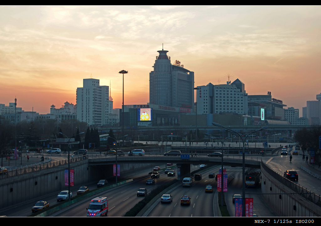 城市夕阳 摄影 水底鱼