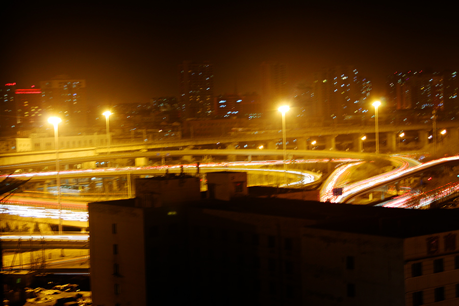 阳台外的夜景 摄影 寒梅傲雪