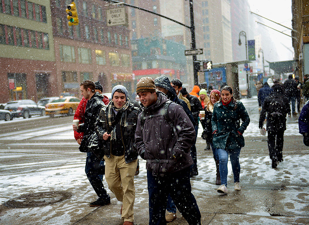 纽约街头，大雪纷飞！随拍！！ 摄影 蓦回首