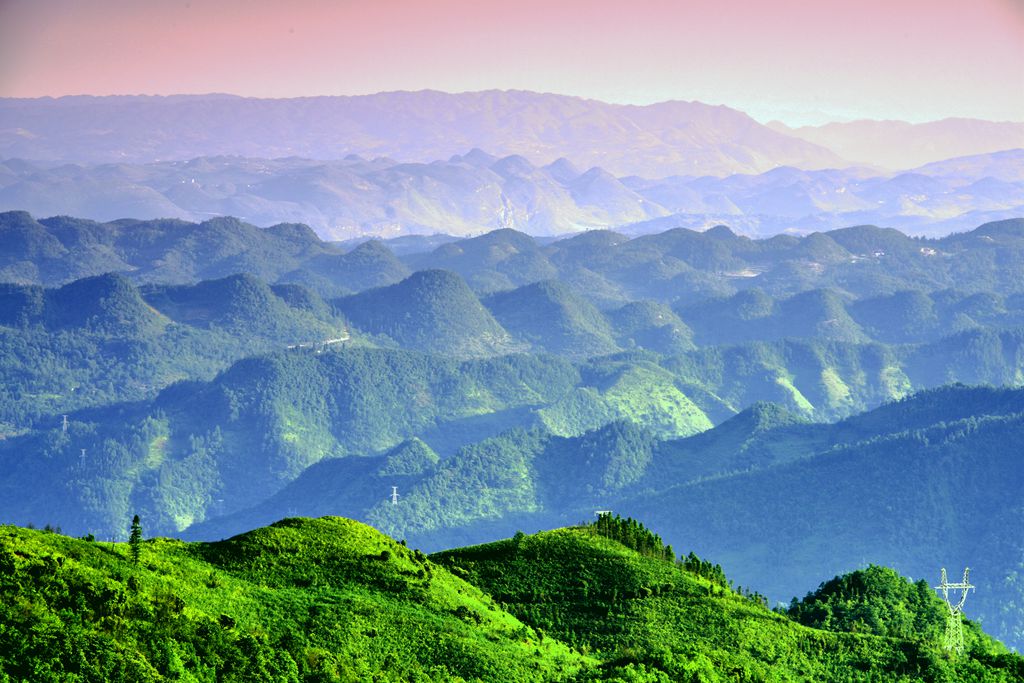 一览众山小 摄影 一指江山