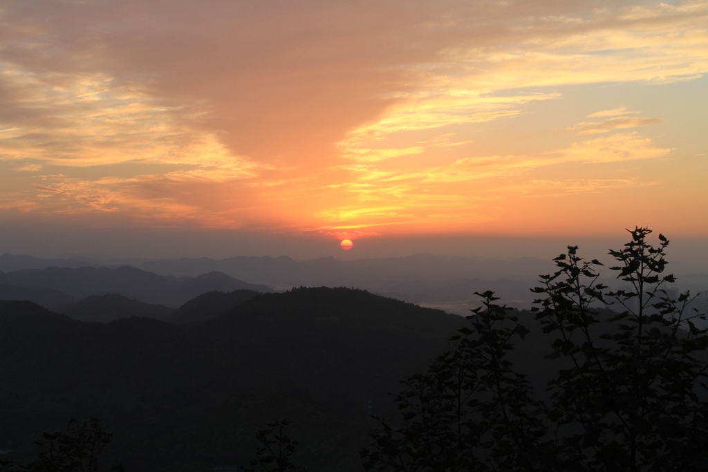 观日落 摄影 青山绿水2