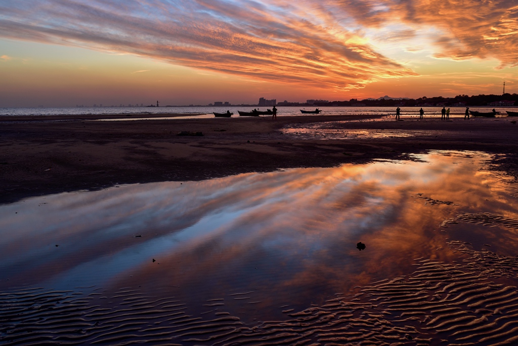 海滩夕照 摄影 找乐儿