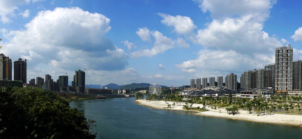 江边风景 摄影 桃花江